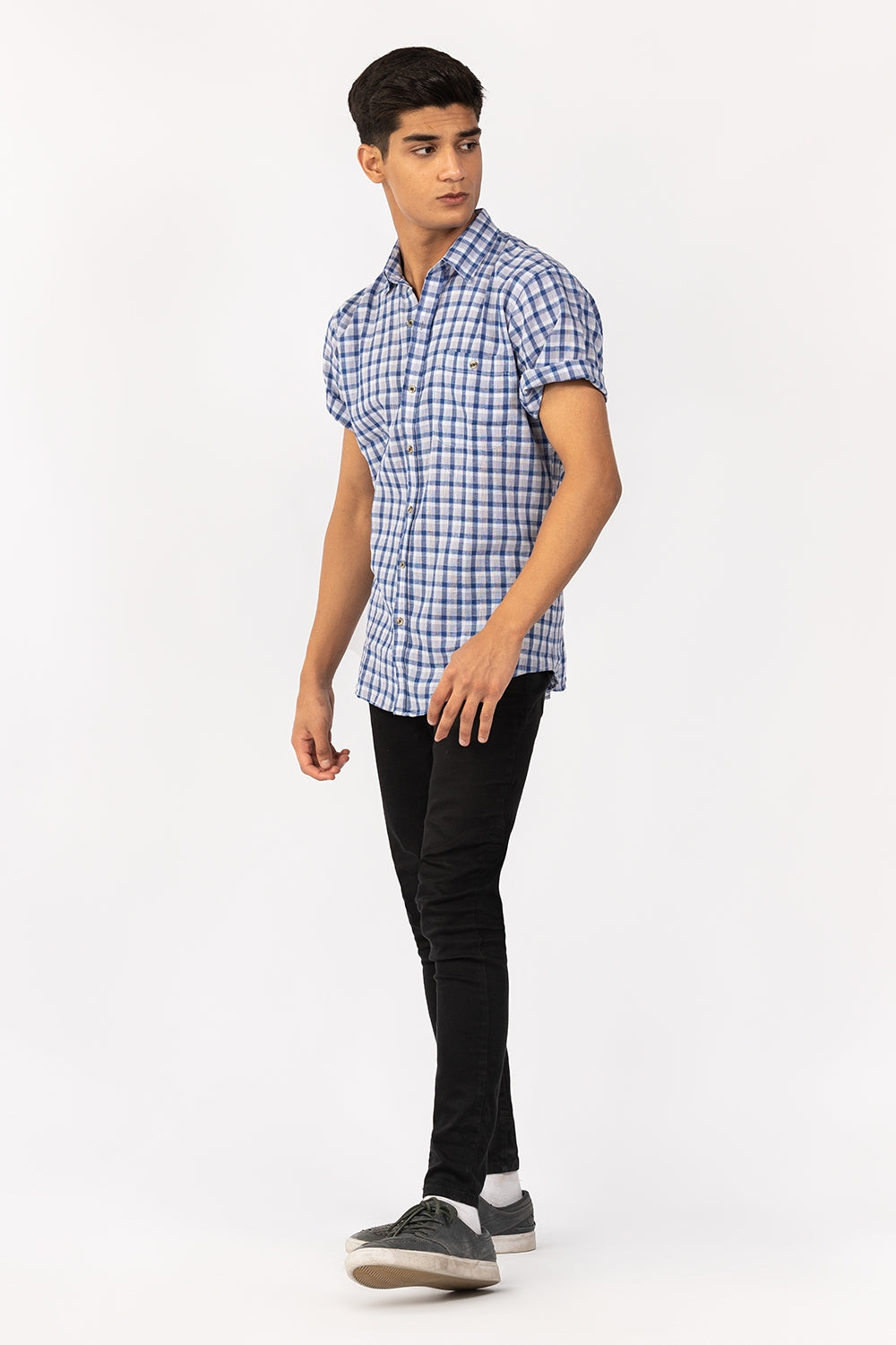 Blue-White Casual Shirt CM-YD-2873 CS HS