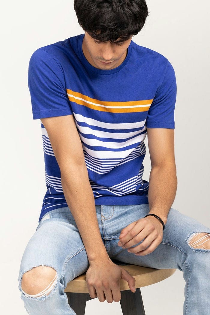 Blue-White Urban T-Shirt YD-URB-TEE-D18-01