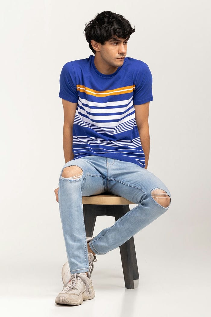 Blue-White Urban T-Shirt YD-URB-TEE-D18-01