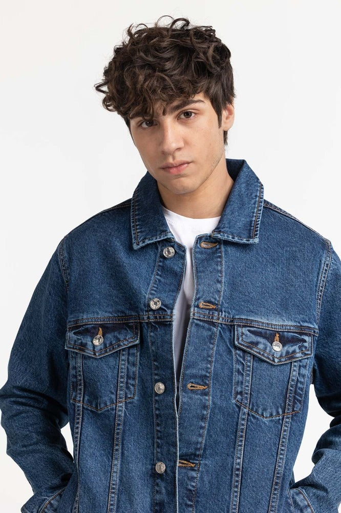 Blue Basic Jackets MN-JKT-WS23-301