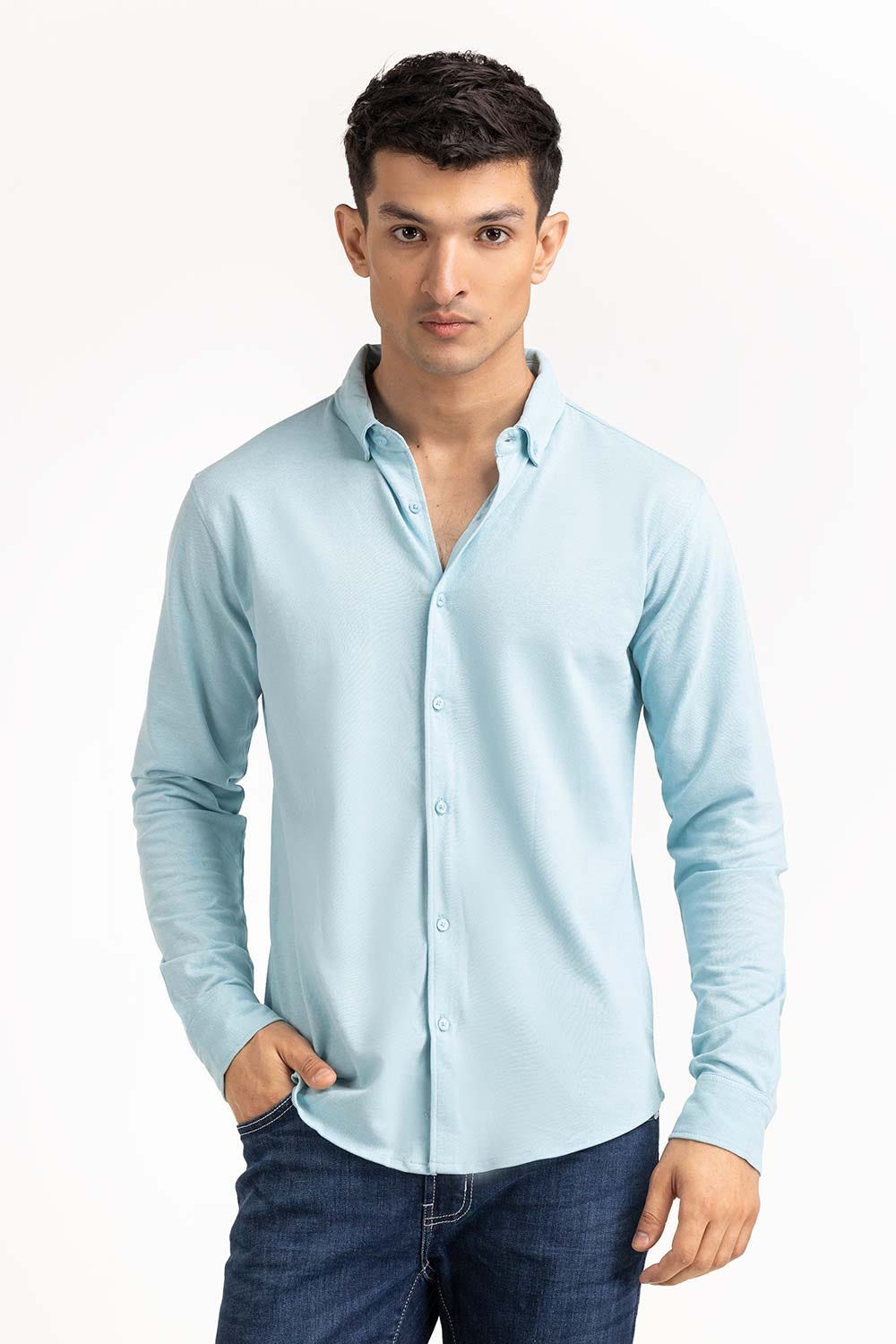 Blue Basic Shirt KS-HSPK23-041