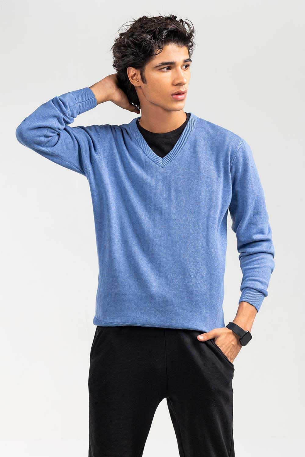 Blue Basic Sweater FS-SWT-D35-04