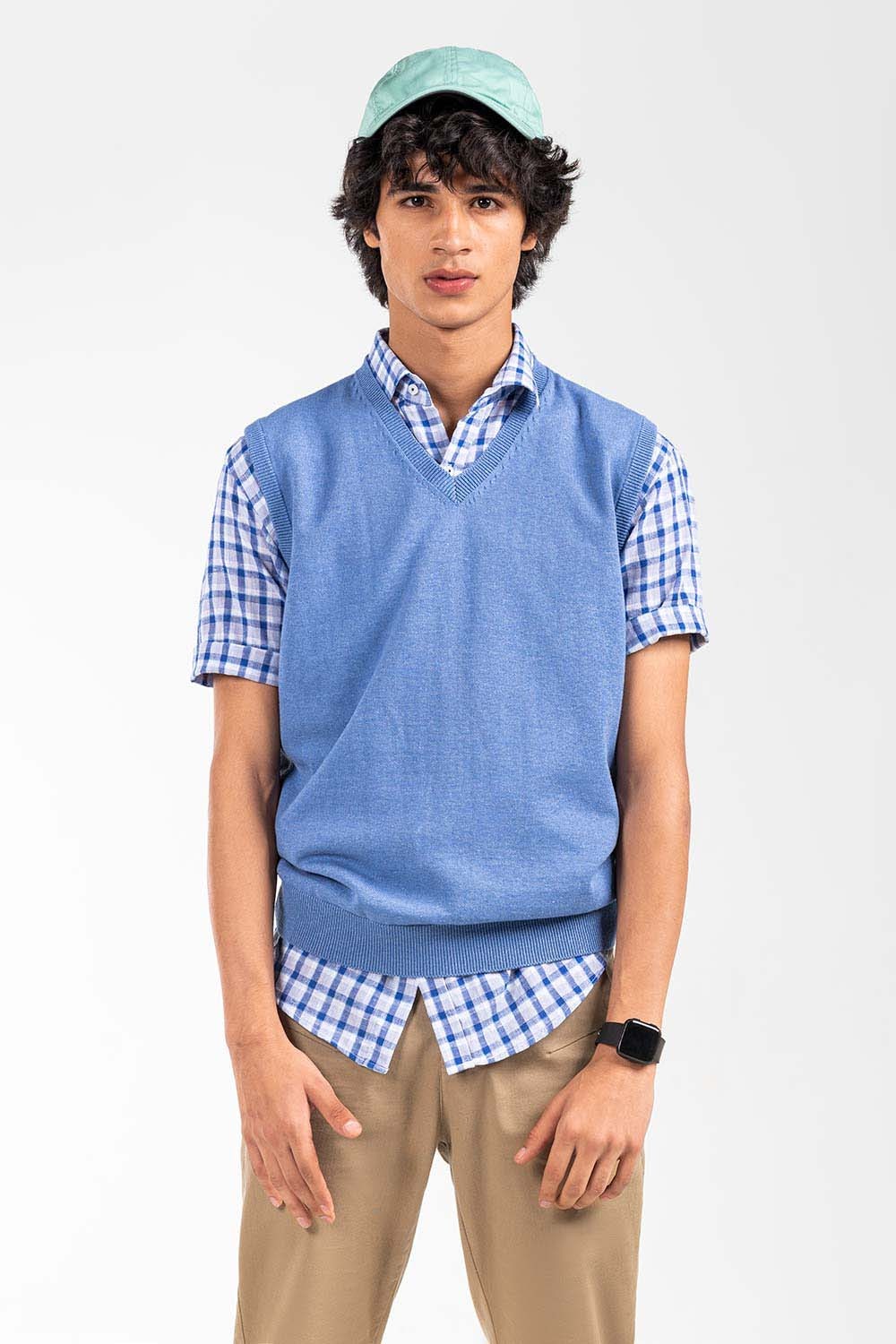 Blue Basic Sweater SL-SWT-D21-02