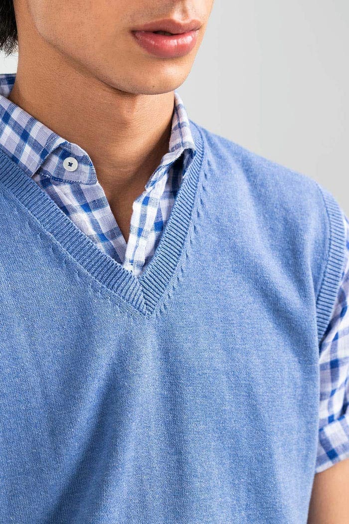 Blue Basic Sweater SL-SWT-D21-02