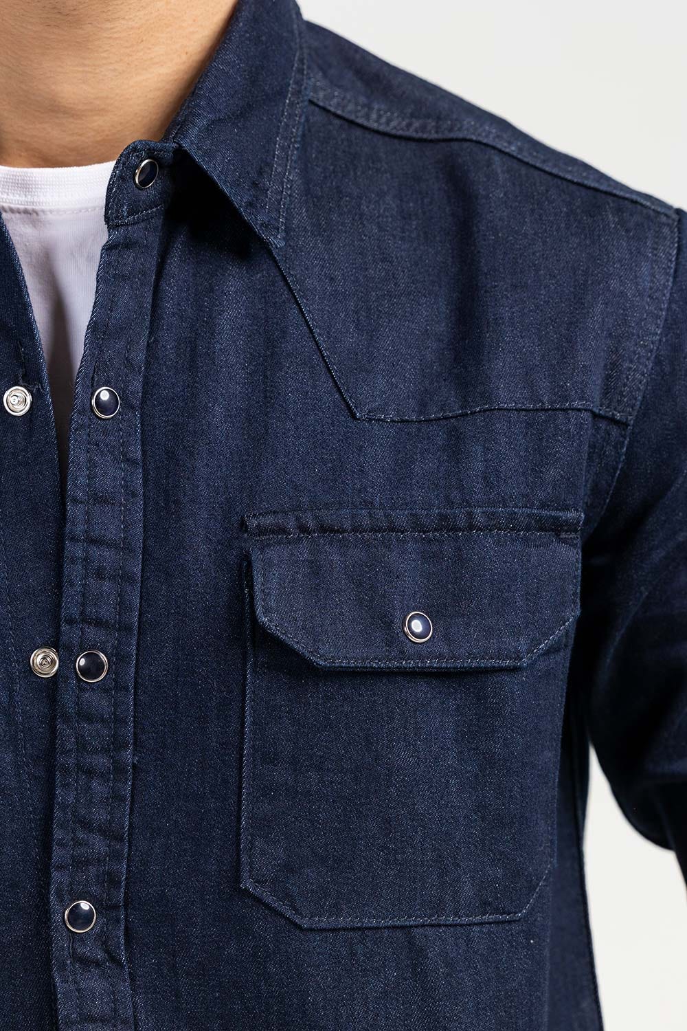 Blue Casual Shirt Denim M-DNM-S-003 CS