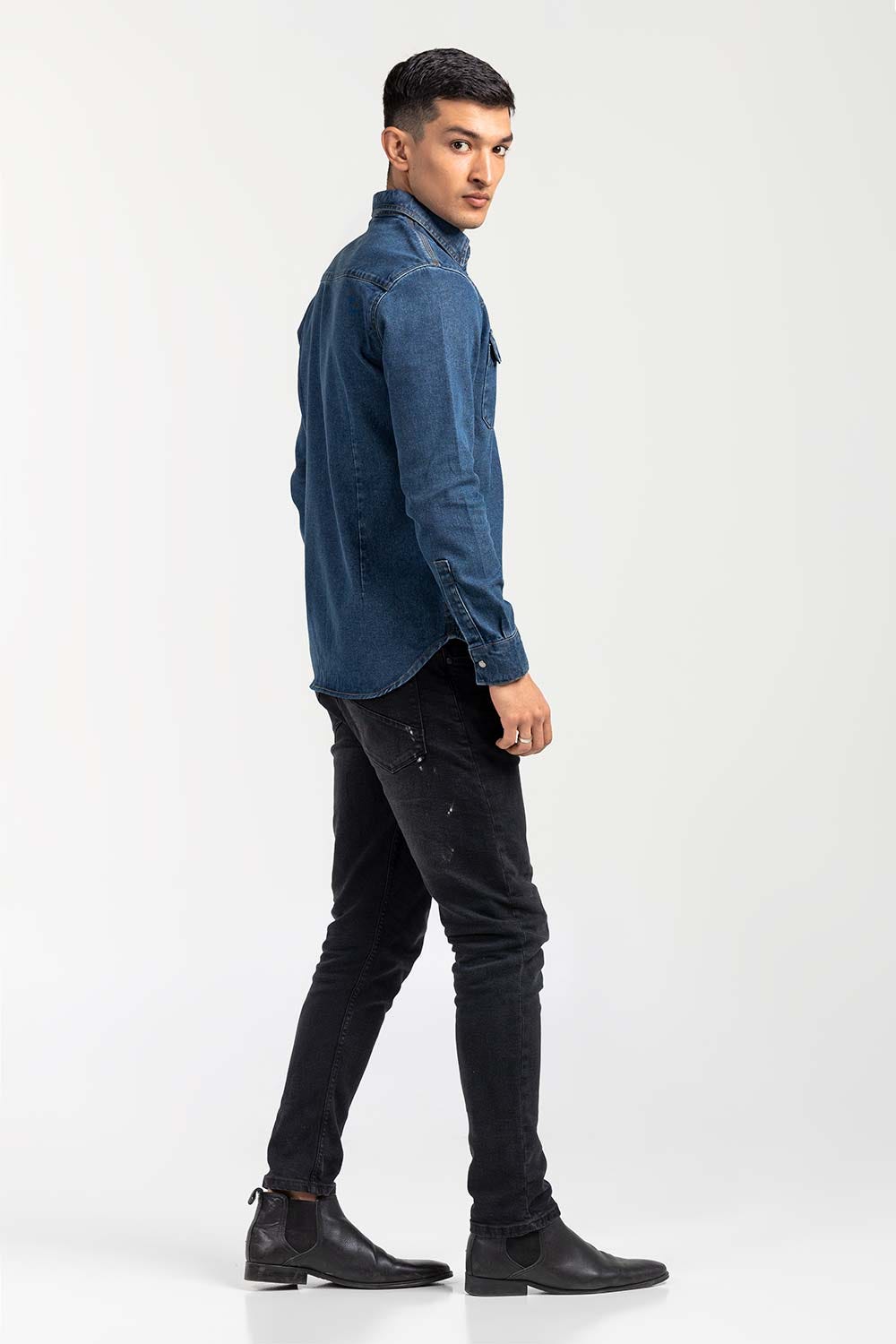 Blue  Casual Shirt Denim M-DNM-S-004 CS