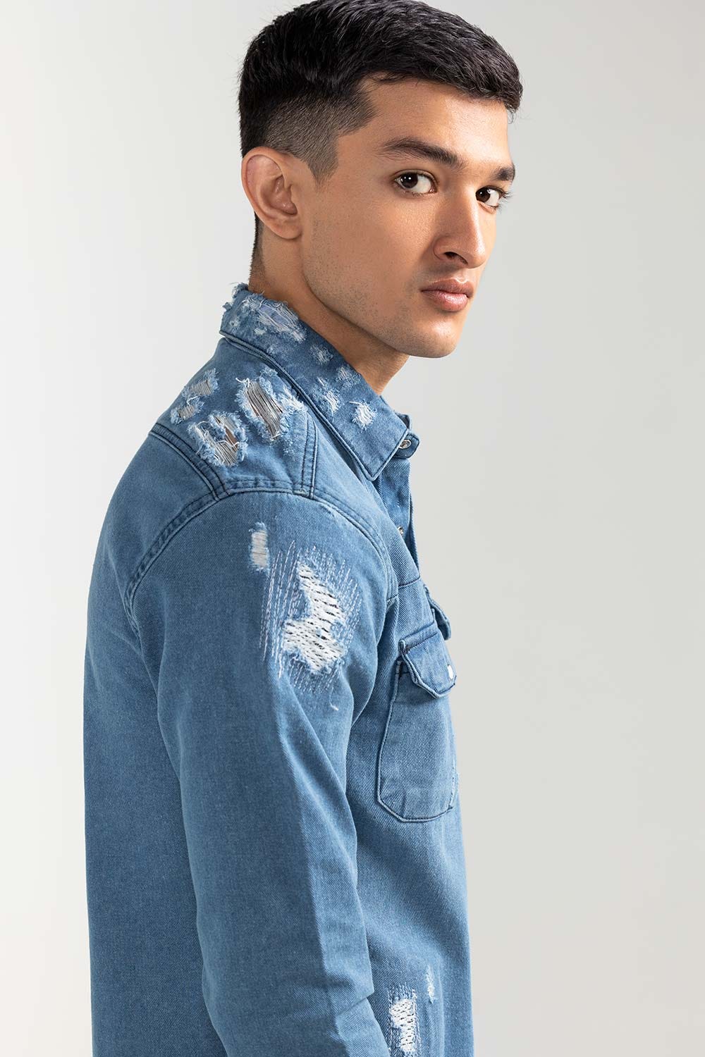 Blue Casual Shirt Denim M-DNM-S-005 CS