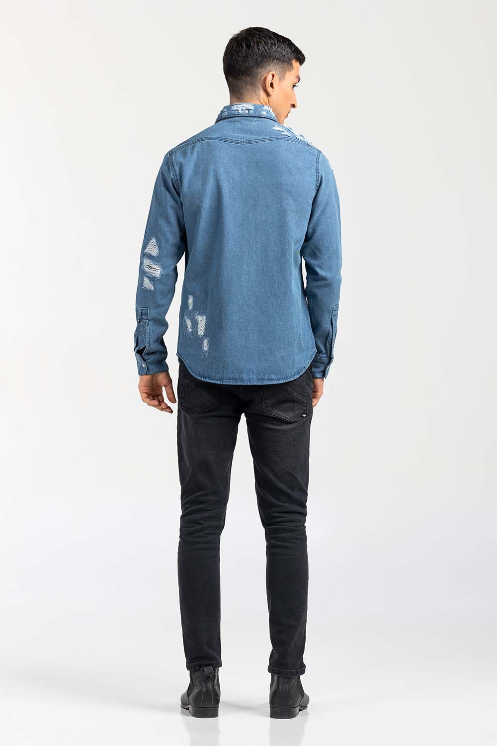 Blue Casual Shirt Denim M-DNM-S-005 CS