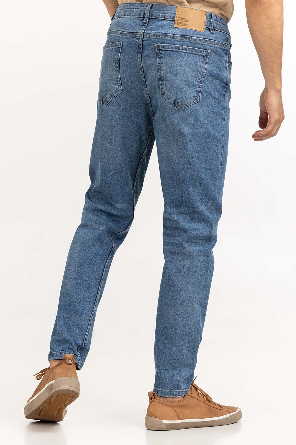 Blue Denim Carrot Jeans 224-121-010