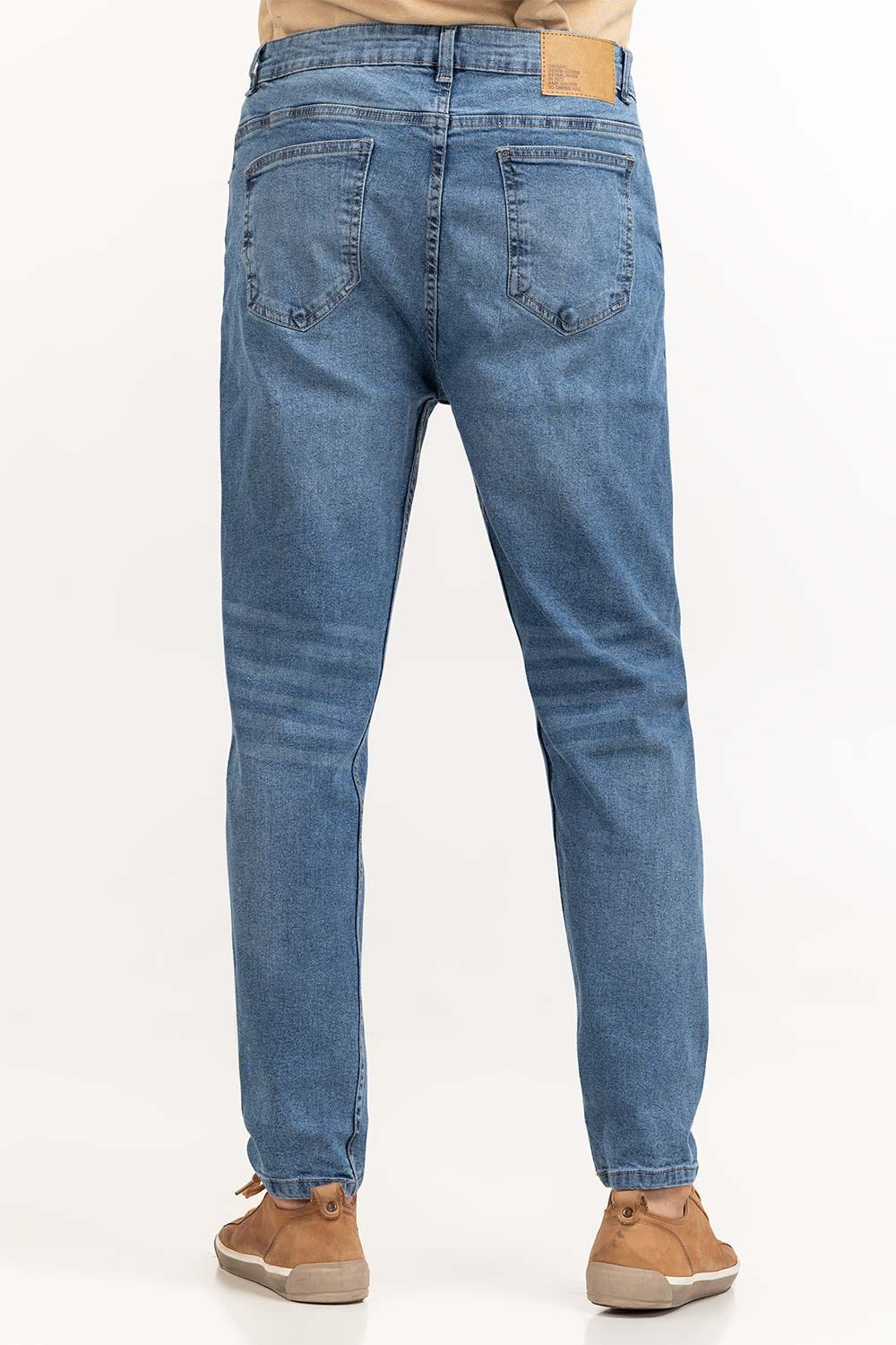 Blue Denim Carrot Jeans 224-121-010