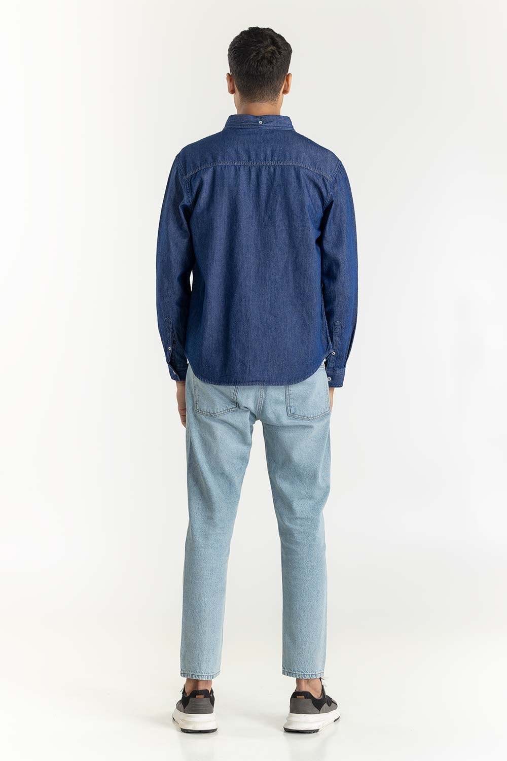 Blue Denim Overshirt 224-117-005