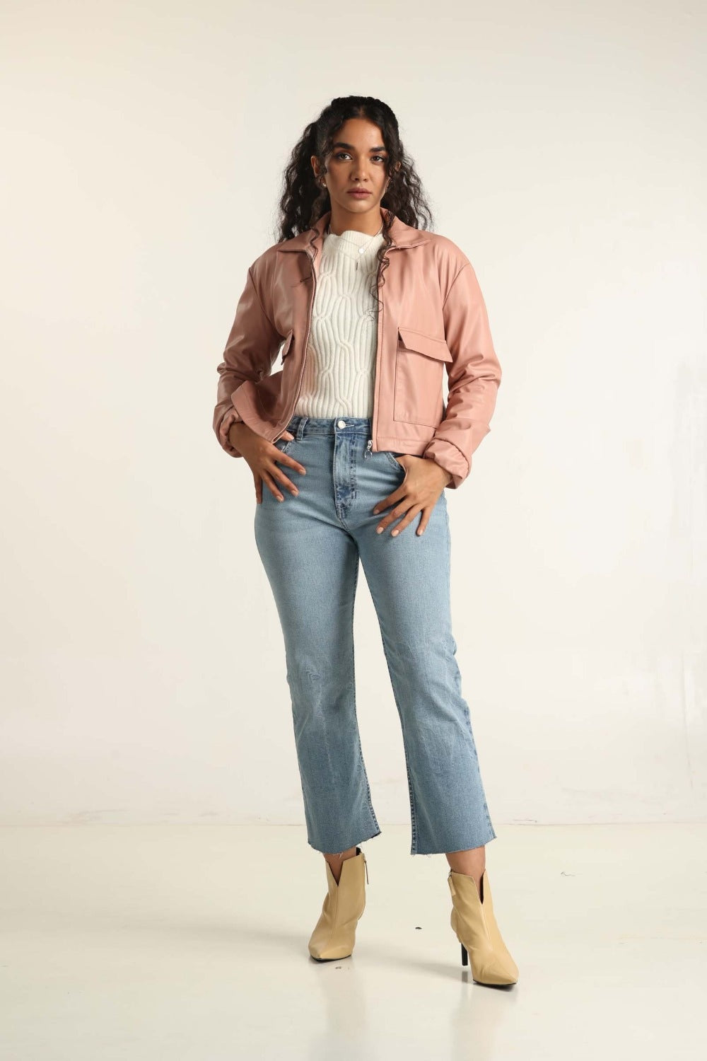 Blue Denim With Fray Hem 224-221-005