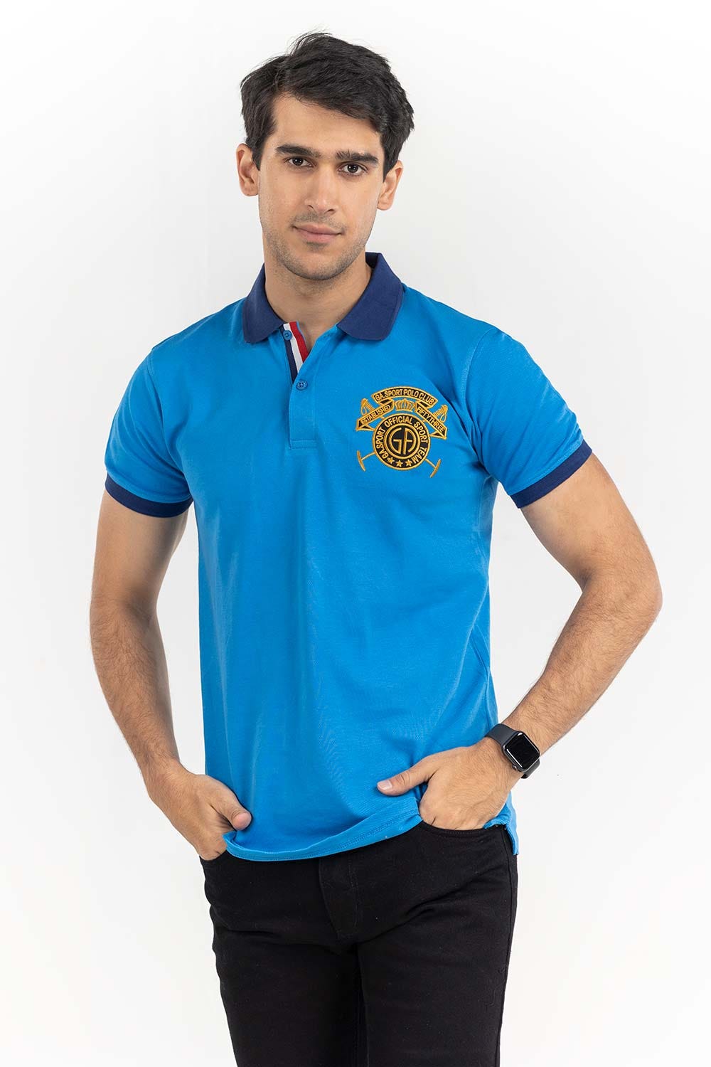 Blue Fashion Polo PS-FPK22-025