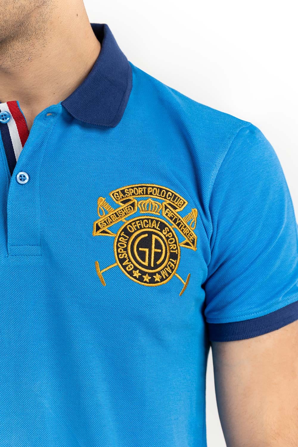 Blue Fashion Polo PS-FPK22-025