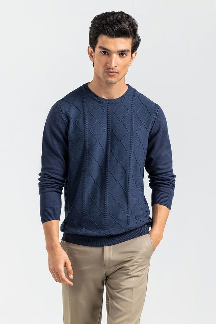 Blue Fashion Sweater FS-SWT-VPN-FD-449-01