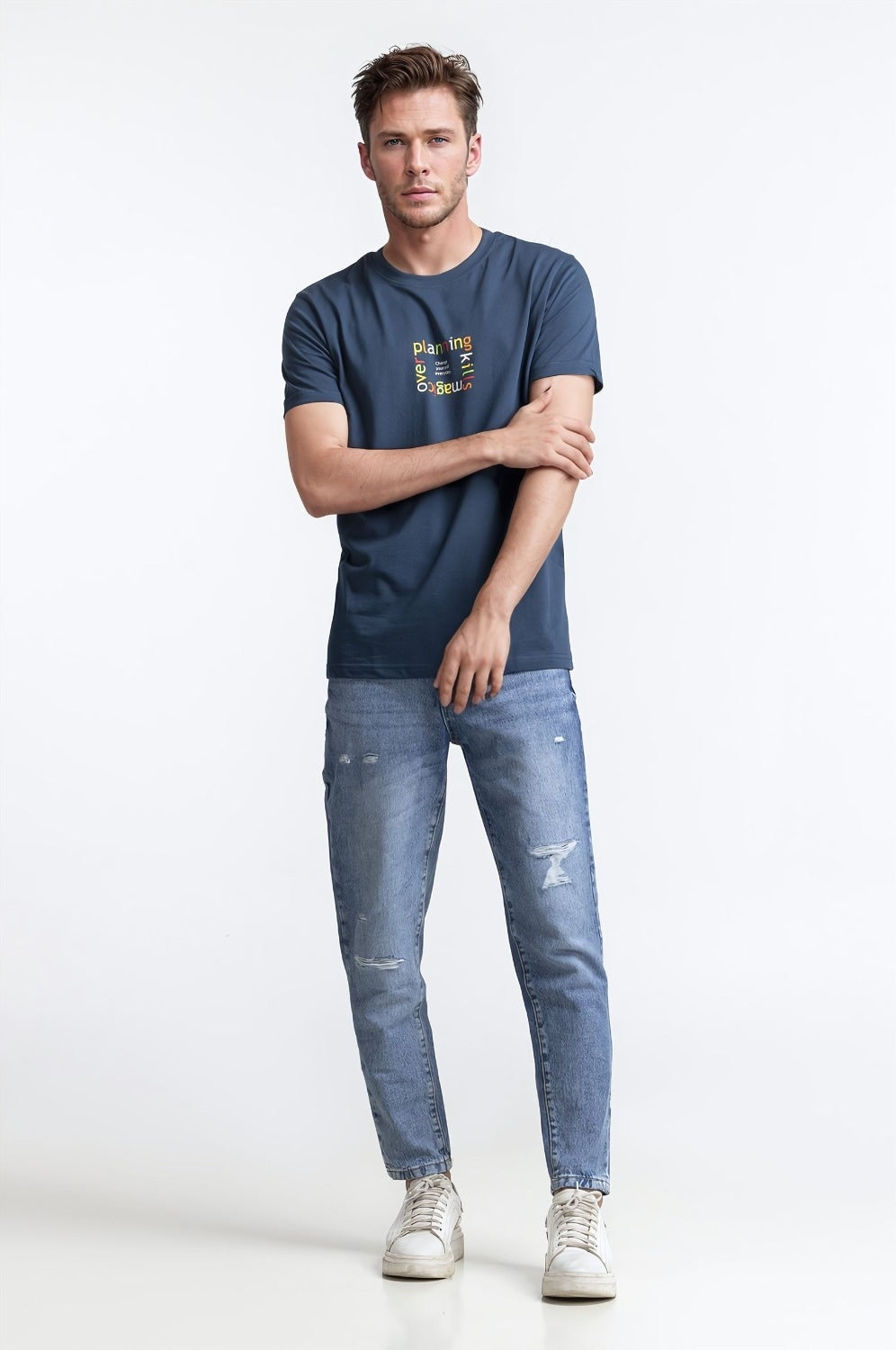 Blue Graphic Tee TS-CNSJ24-235