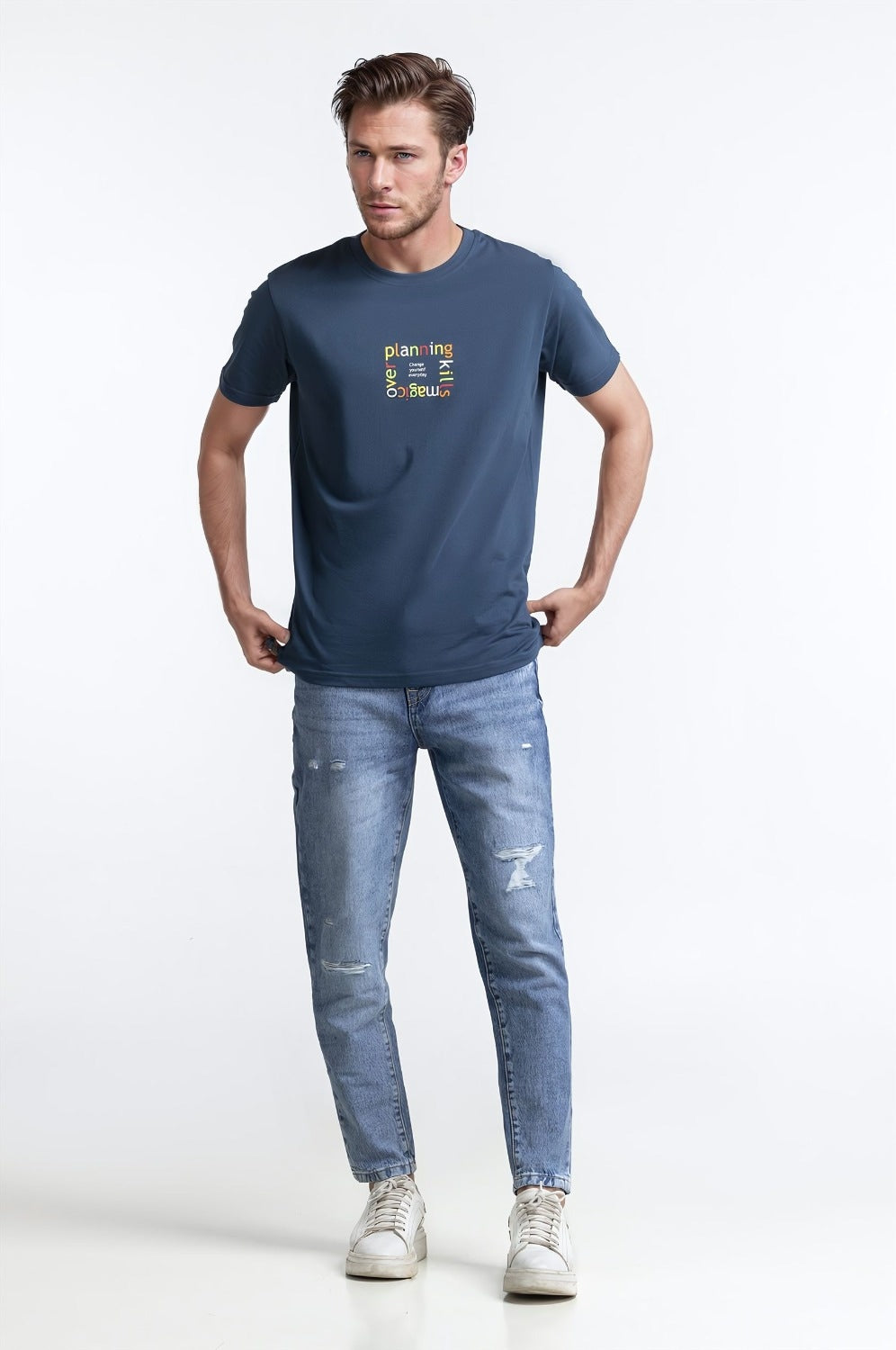 Blue Graphic Tee TS-CNSJ24-235