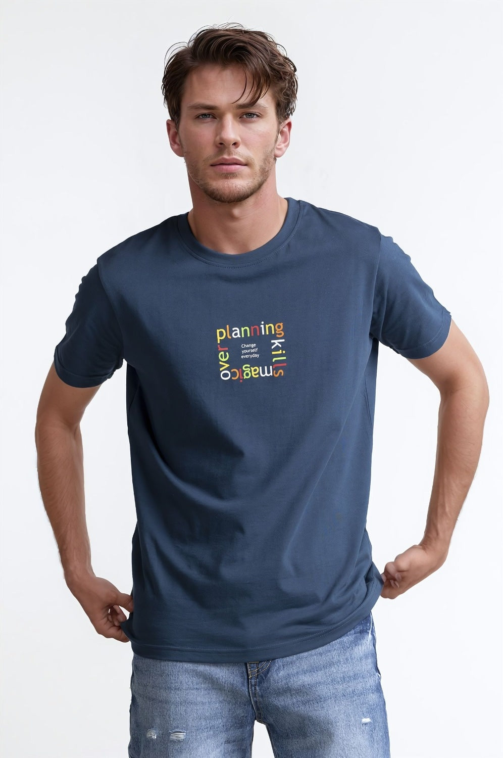 Blue Graphic Tee TS-CNSJ24-235