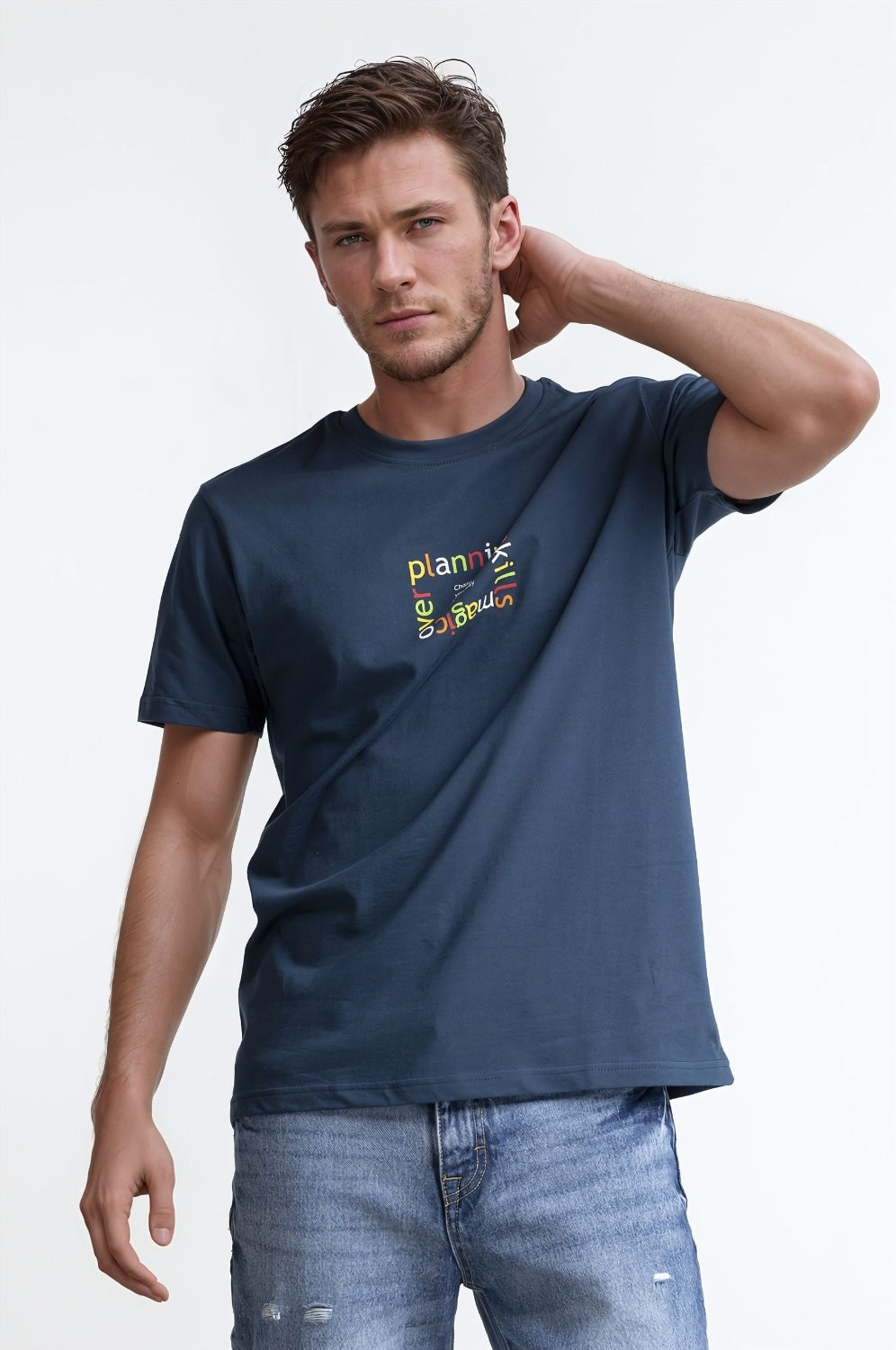 Blue Graphic Tee TS-CNSJ24-235