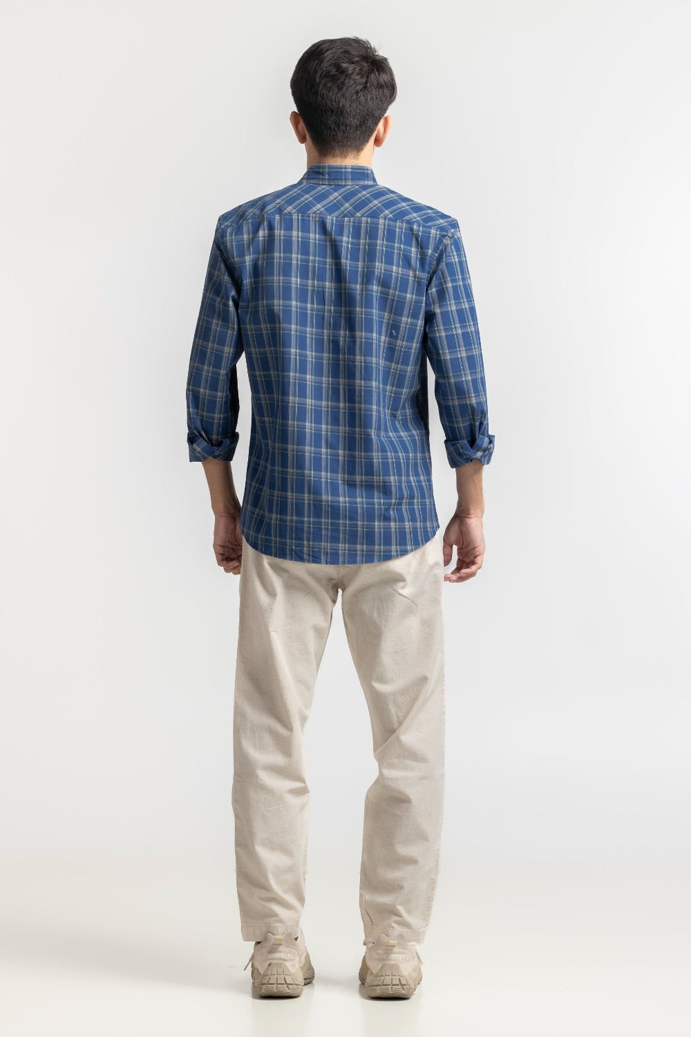 Blue Green Checkered Casual Shirt MN-CS-SS24-106