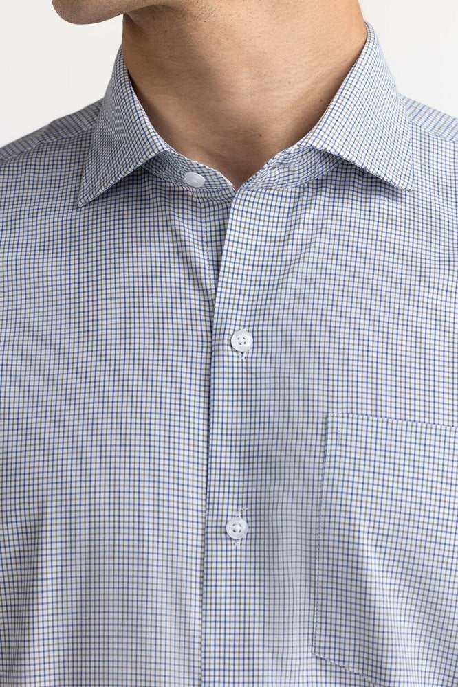 Blue Green Yarn Dyed Formal Shirt MN-FS-YD23-003