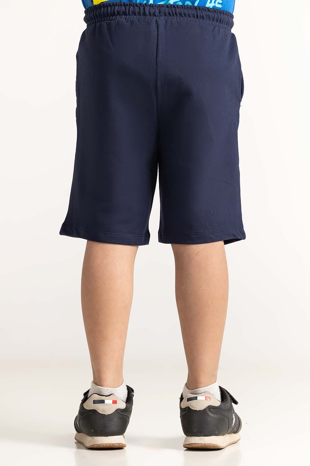 Blue Junior Boy Knit Basic Short JB-SHT-SS24-006
