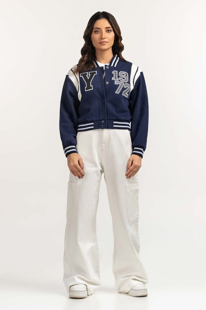 Blue Knitted Jacket WM-JKT-WS23-069