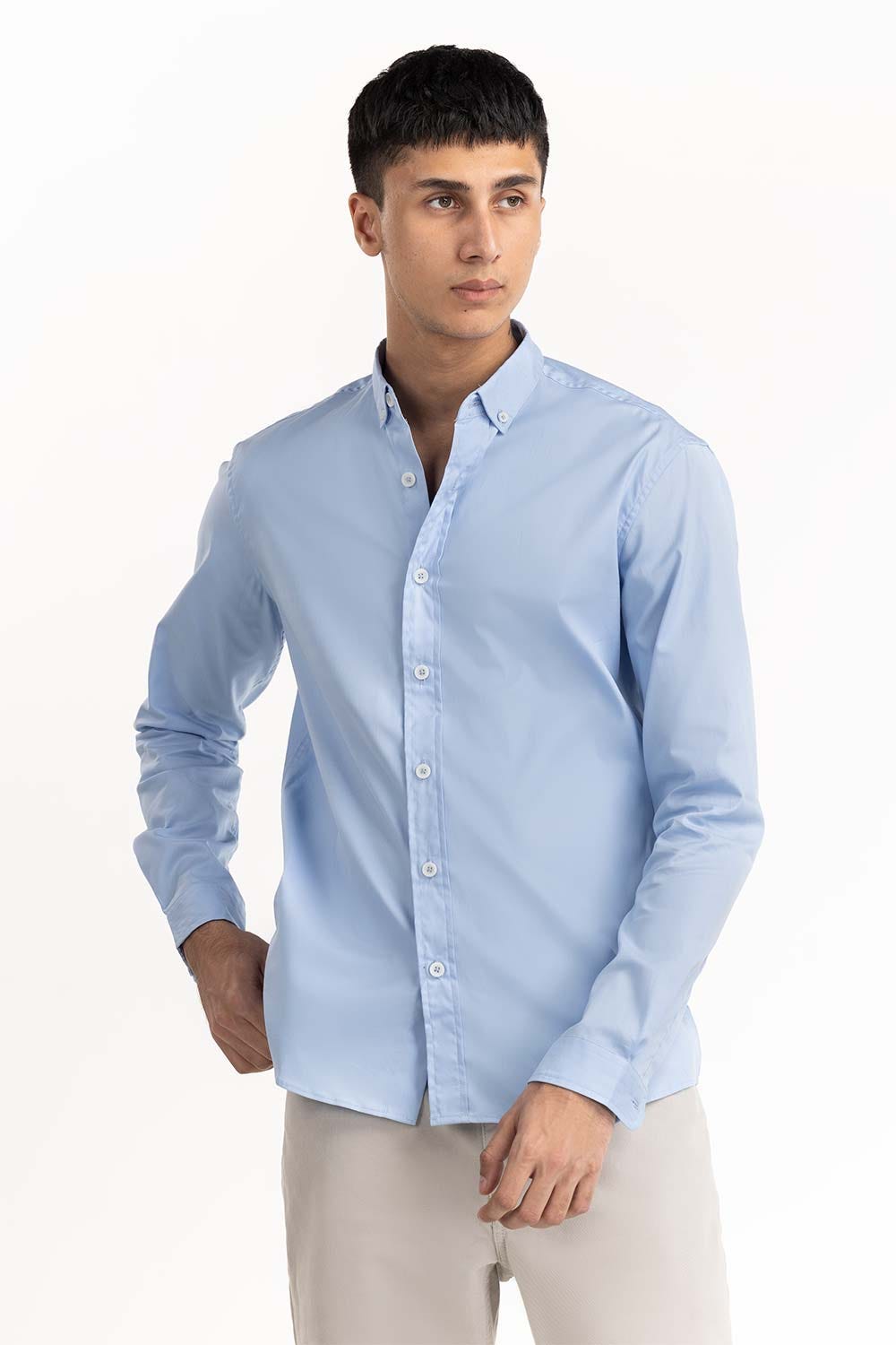 Light Blue Button-Down Shirt 224-117-048