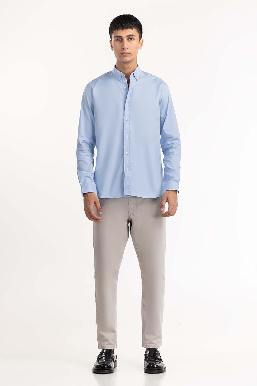 Light Blue Button-Down Shirt 224-117-048