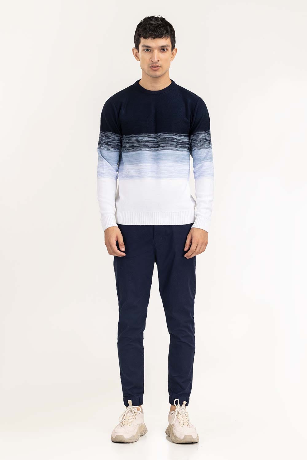 Blue Navy Gradiant Sweater SWT-FFSCN22-127-2