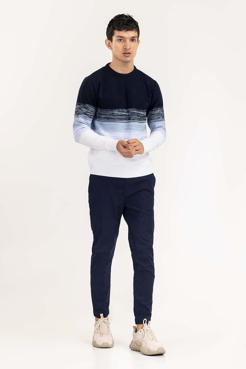 Blue Navy Gradiant Sweater SWT-FFSCN22-127-2