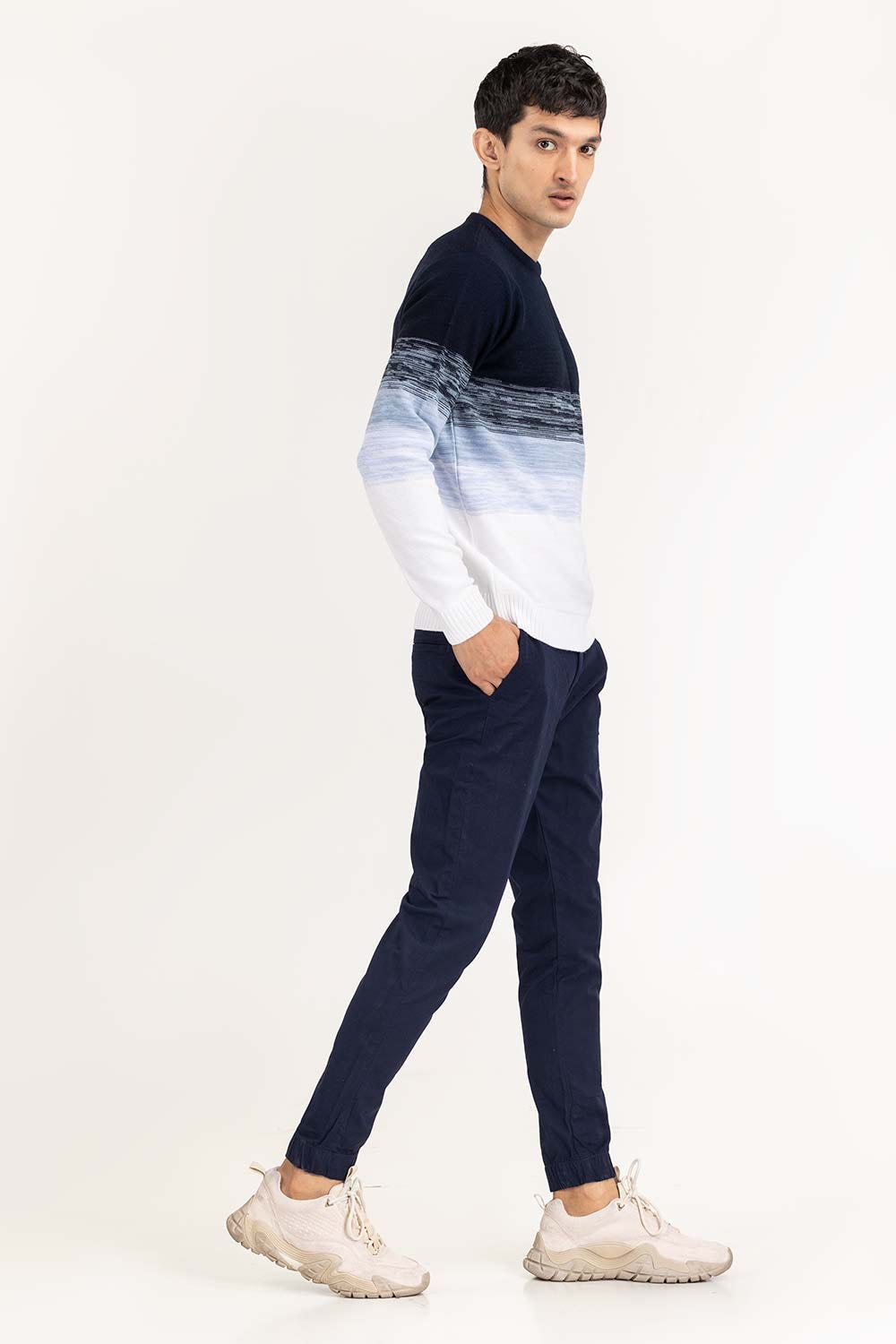 Blue Navy Gradiant Sweater SWT-FFSCN22-127-2
