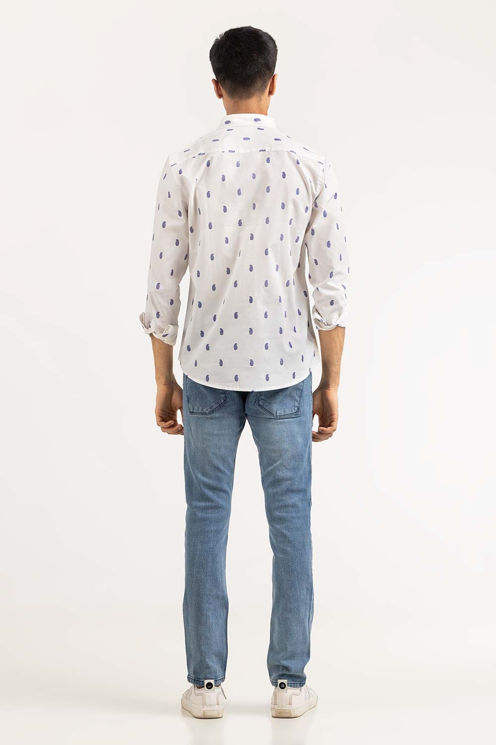 Blue Paisley Printed Casual Shirt CS-PRT22-009