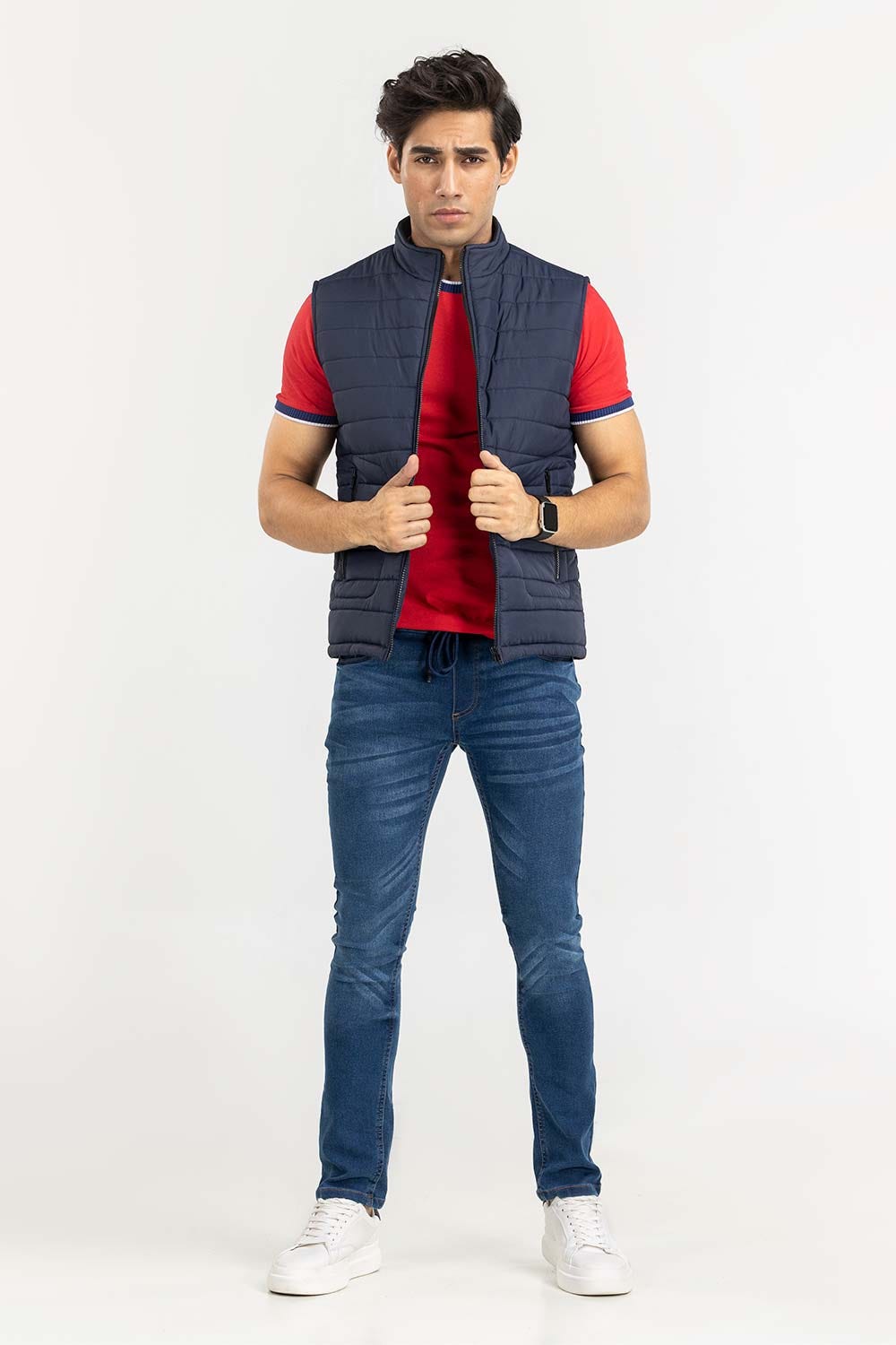 Blue Quilted Gilet JKT-WVST22-020