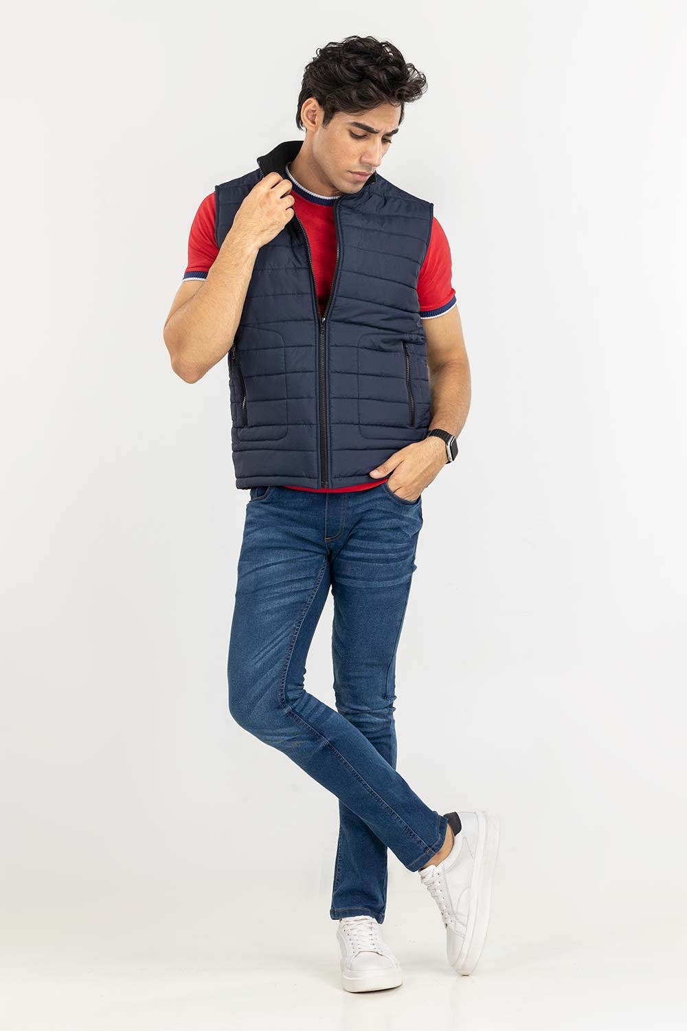 Blue Quilted Gilet JKT-WVST22-020