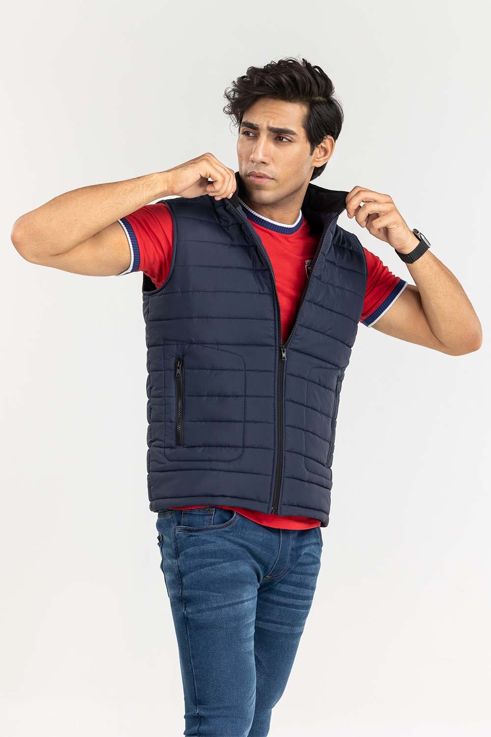 Blue Quilted Gilet JKT-WVST22-020