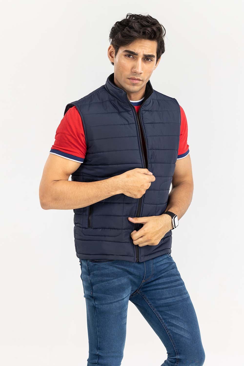 Blue Quilted Gilet JKT-WVST22-020