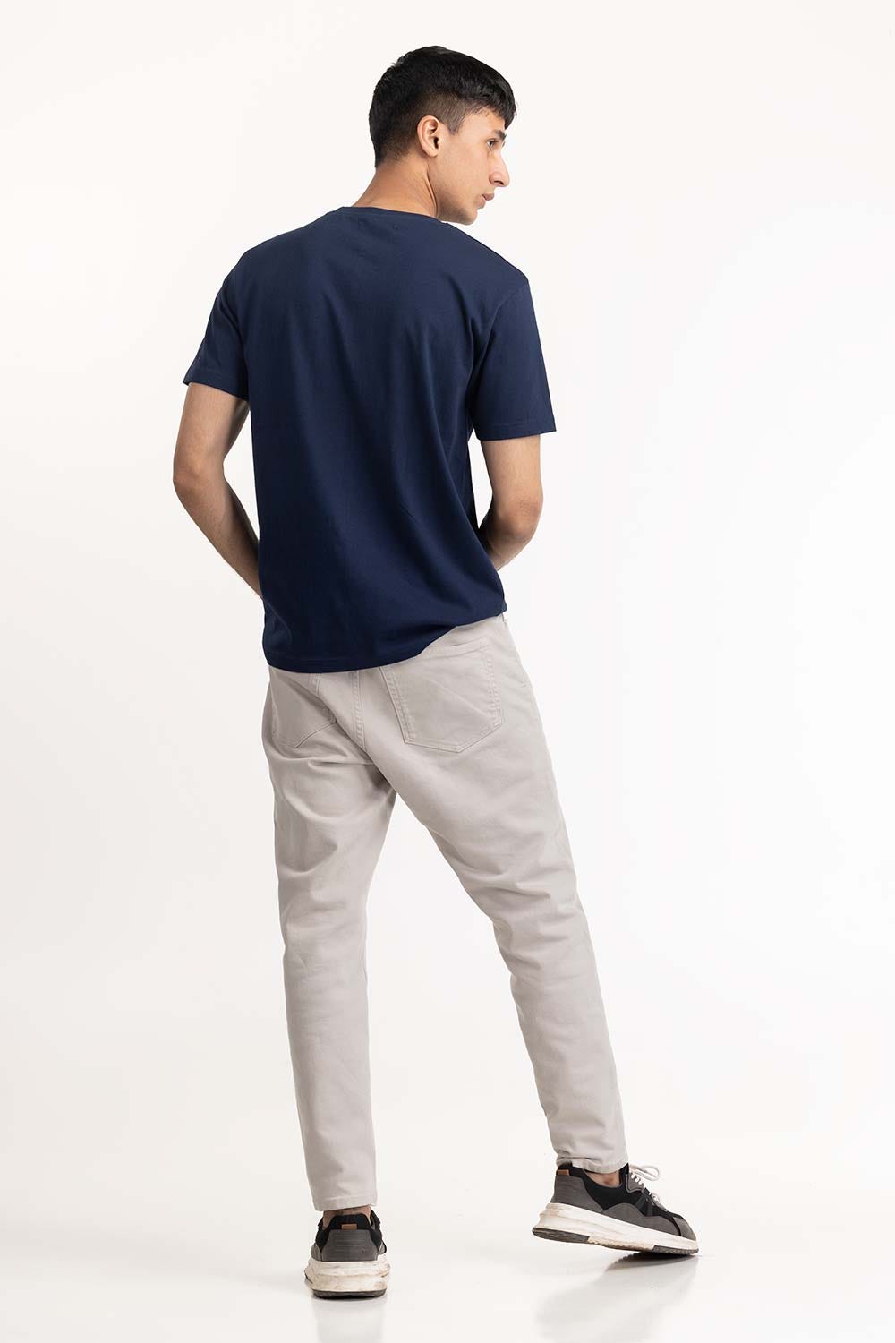 Blue Rubber Print T-Shirt 224-113-013