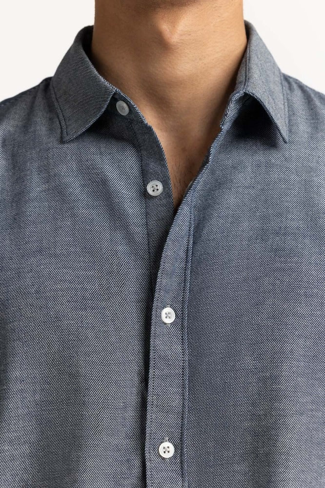 Grey Solid Casual Shirt MN-CS-YD23-016A