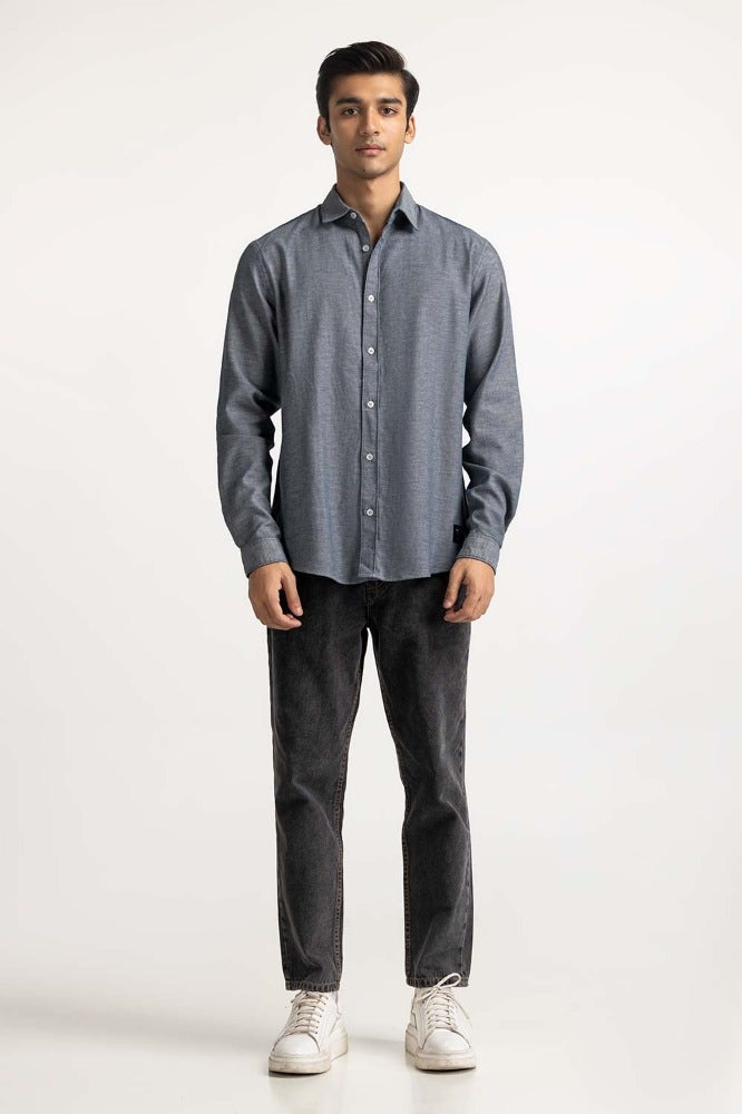 Grey Solid Casual Shirt MN-CS-YD23-016A