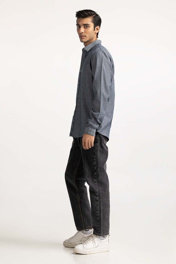 Grey Solid Casual Shirt MN-CS-YD23-016A