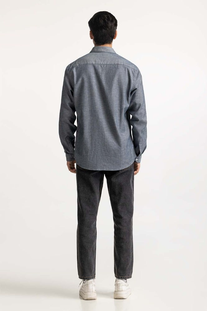 Grey Solid Casual Shirt MN-CS-YD23-016A