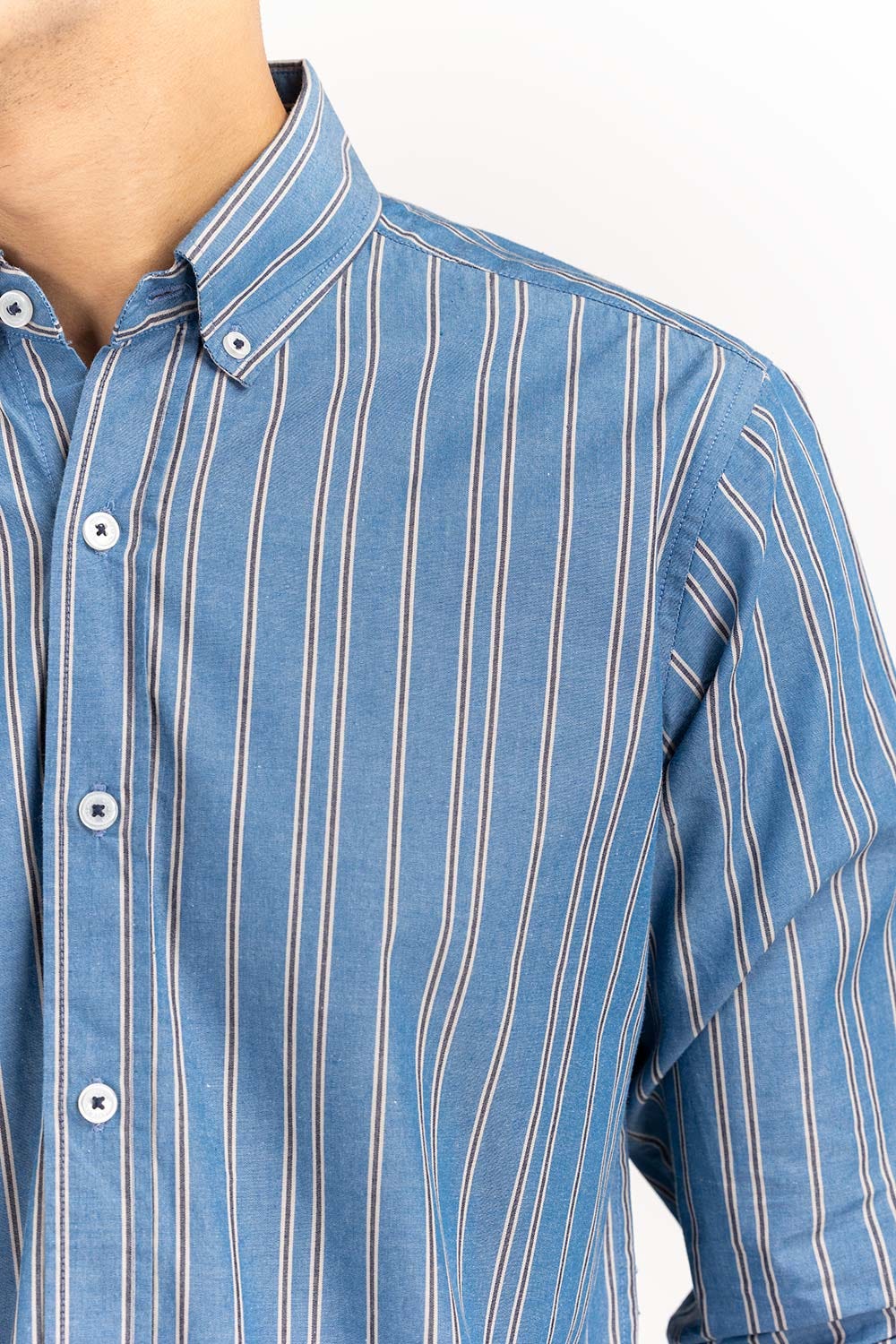 Blue Striped Casual Shirt CS-YD22-032