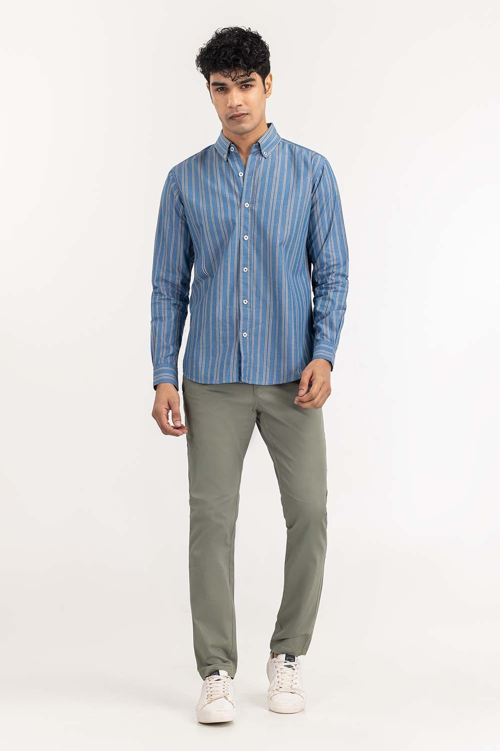 Blue Striped Casual Shirt CS-YD22-032