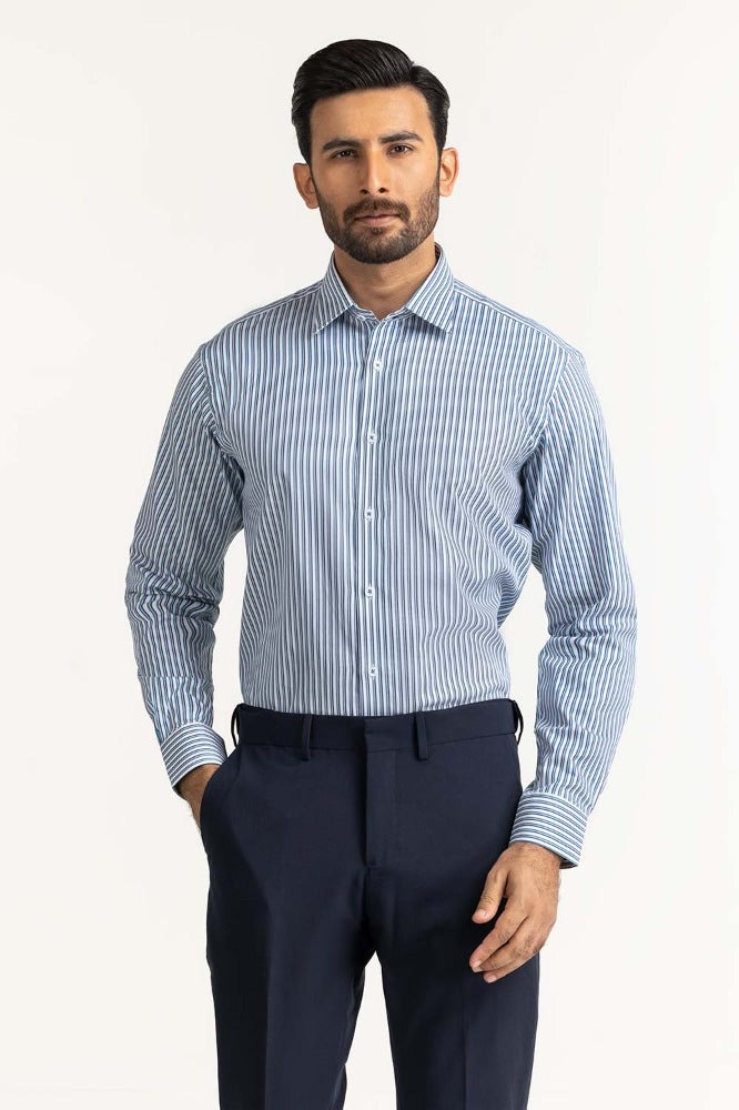 Blue Stripe Formal Shirt MN-FS-YD24-044