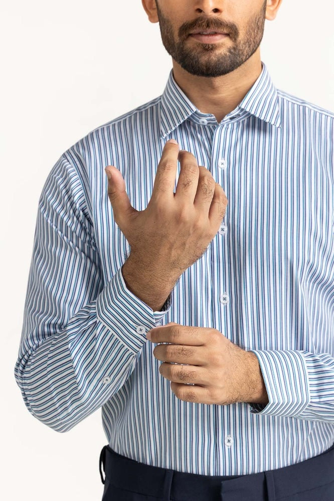 Blue Stripe Formal Shirt MN-FS-YD24-044