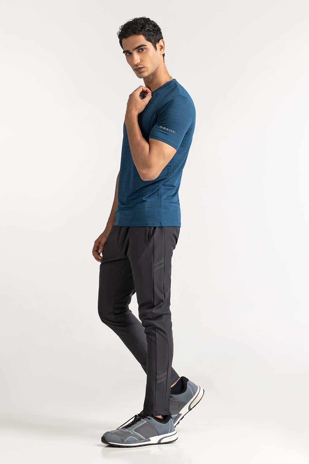 Blue Textured Tee AW-TS24-016