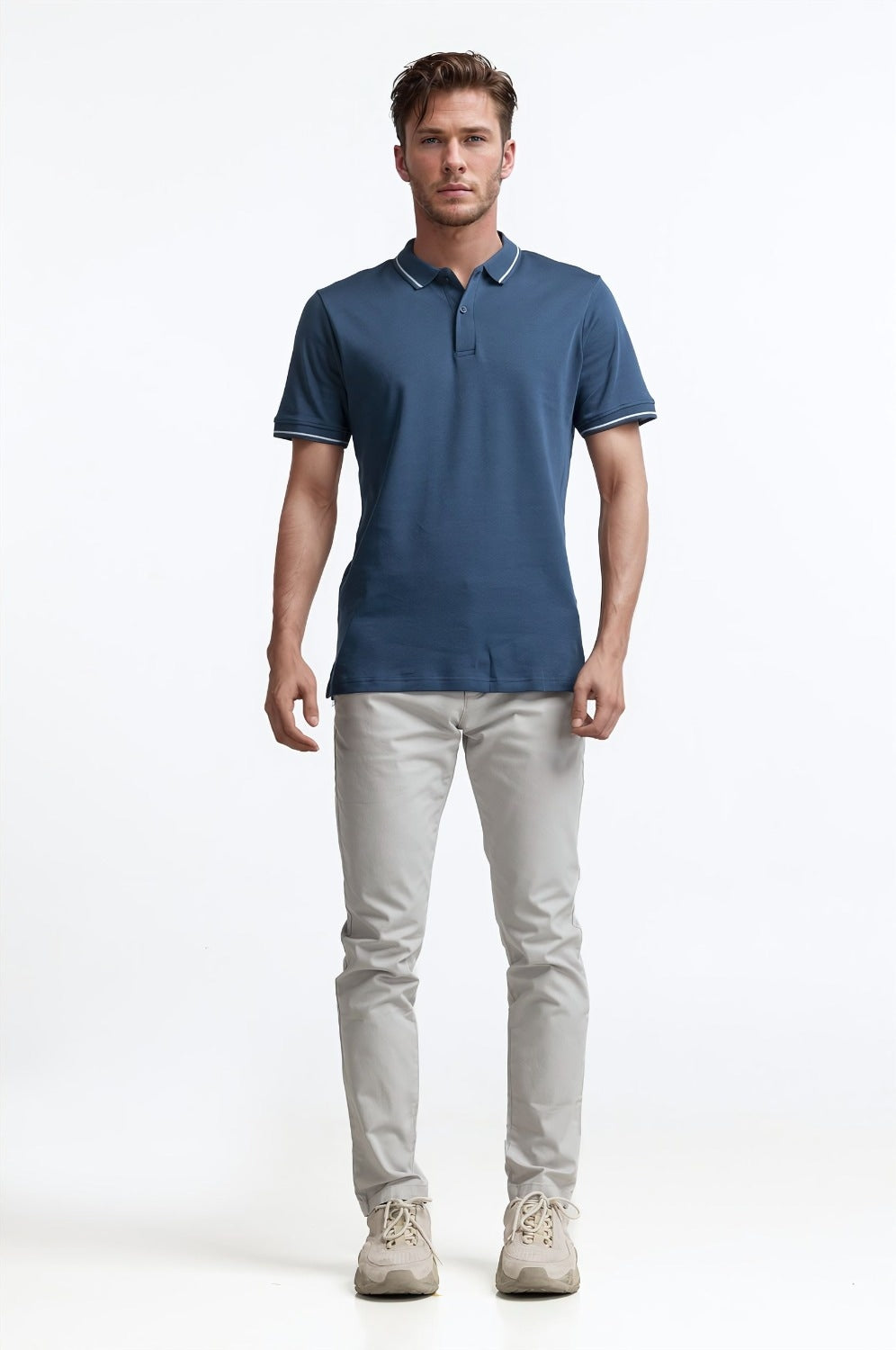 Blue Tipped Polo PS-FSHN24-039