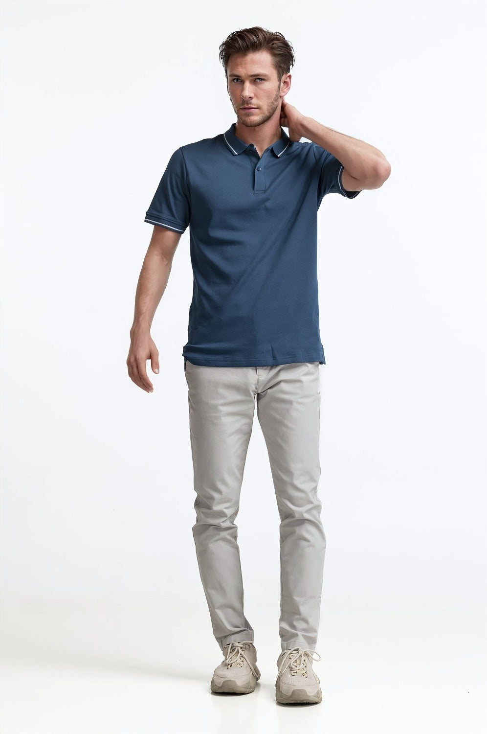 Blue Tipped Polo PS-FSHN24-039