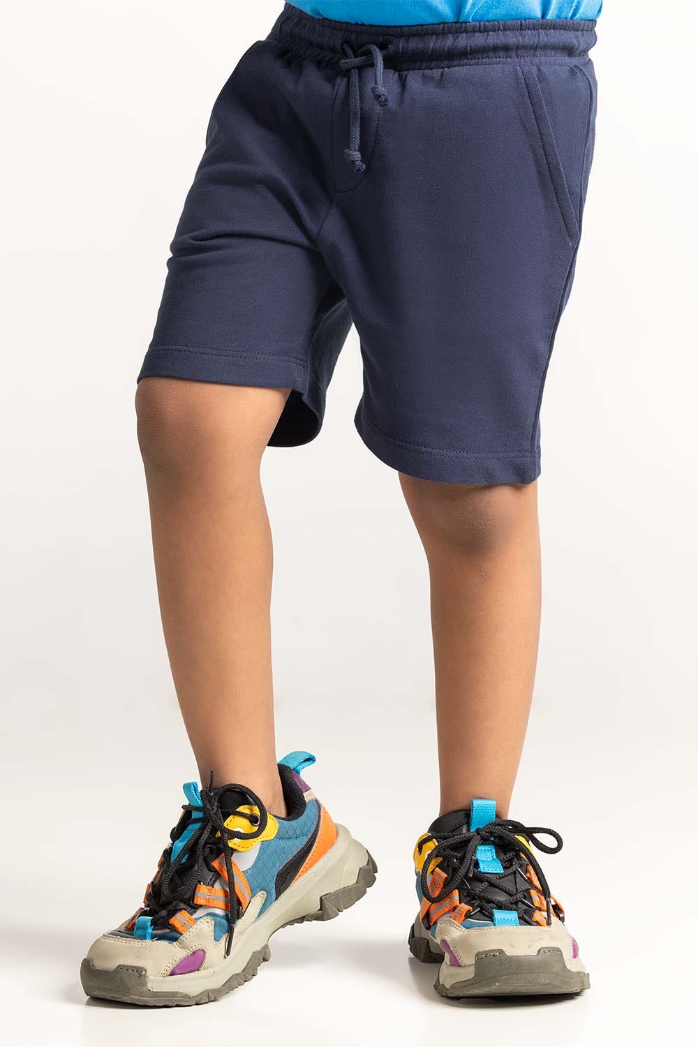 Blue Toddler Boy Knit Basic Short TB-SHT-SS24-006